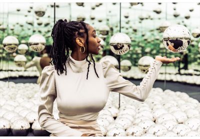 Woman at WNDR exhibit